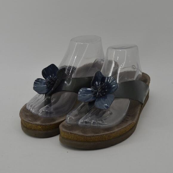 Mephisto Wms Euro 39 US 9 Sandal Blue Floral Thong Sandal - Picture 14 of 16
